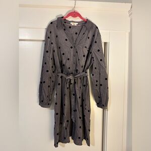 Boden corduroy polkadot dress 20R